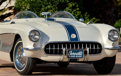 1957 Pearl White Corvette SS Styling Car