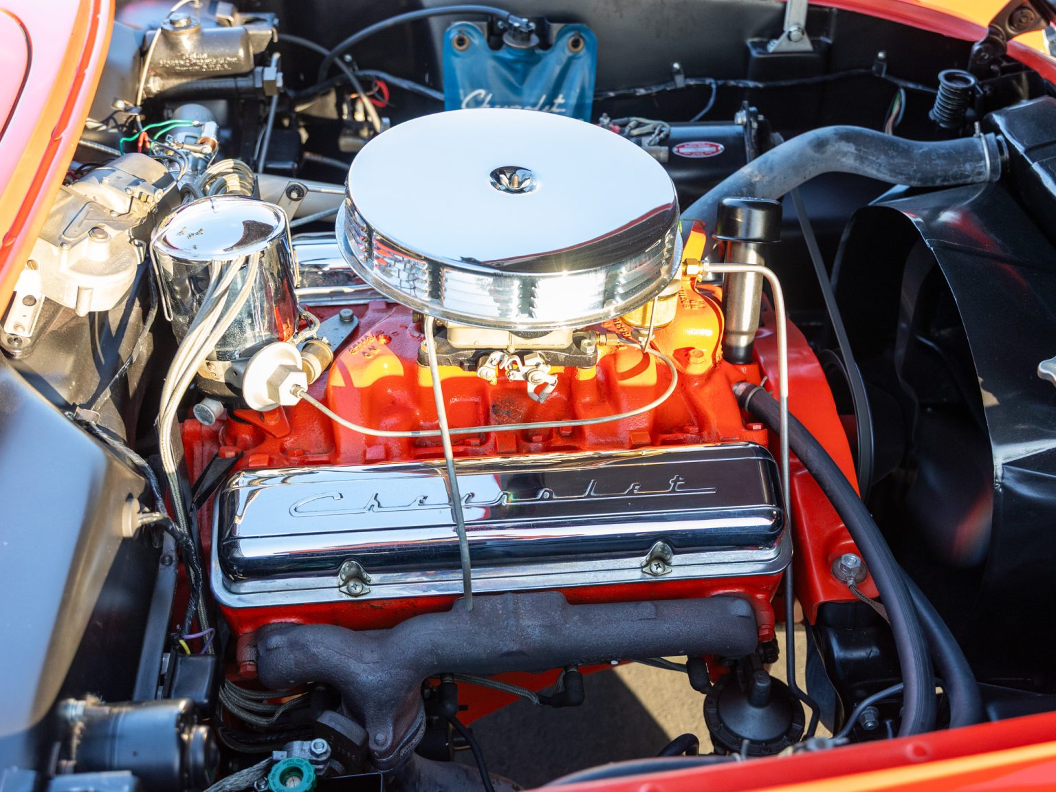 BaT 1955 Red Corvette 116