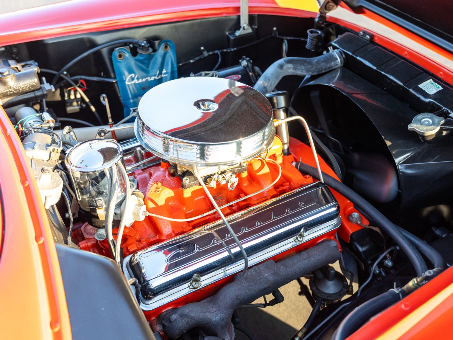 BaT 1955 Red Corvette 117