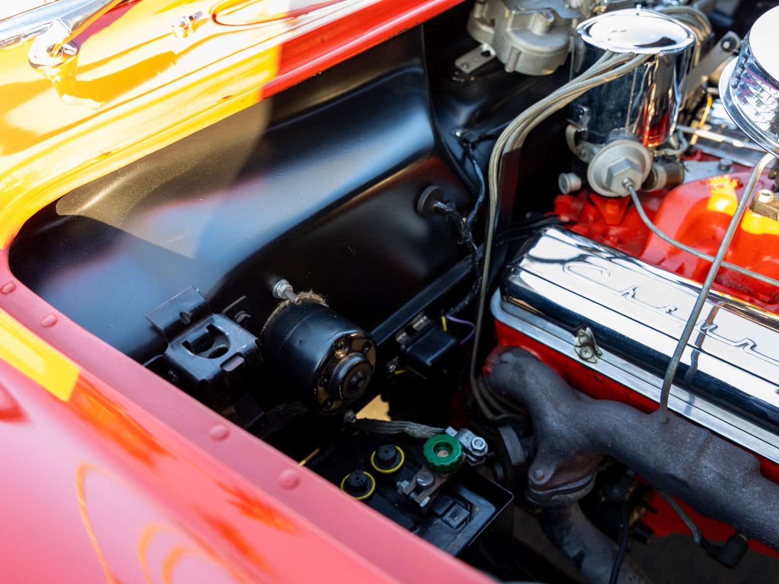 BaT 1955 Red Corvette 122