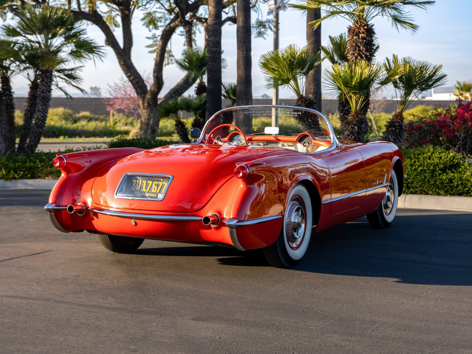 BaT 1955 Red Corvette 137