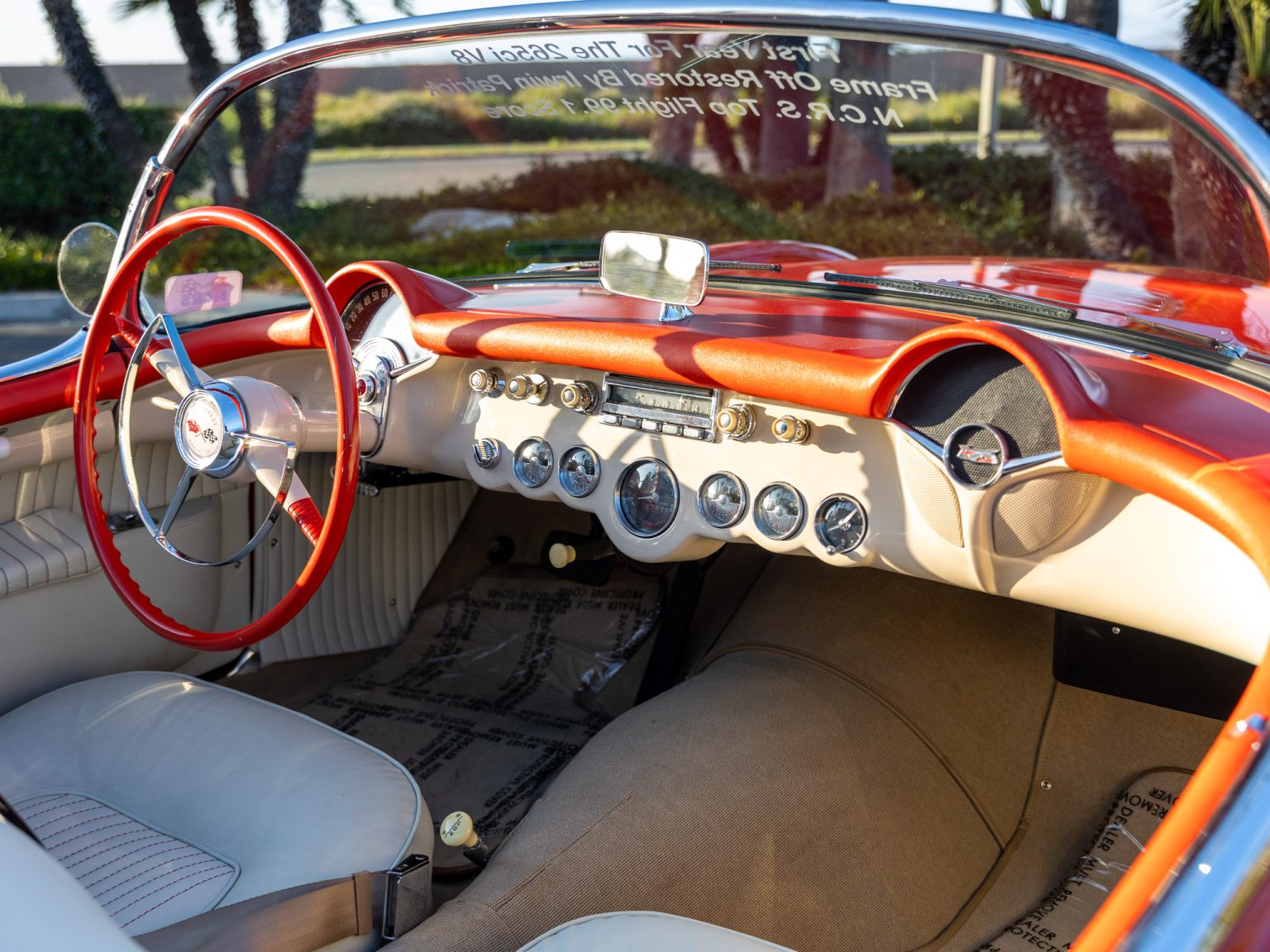 BaT 1955 Red Corvette 144