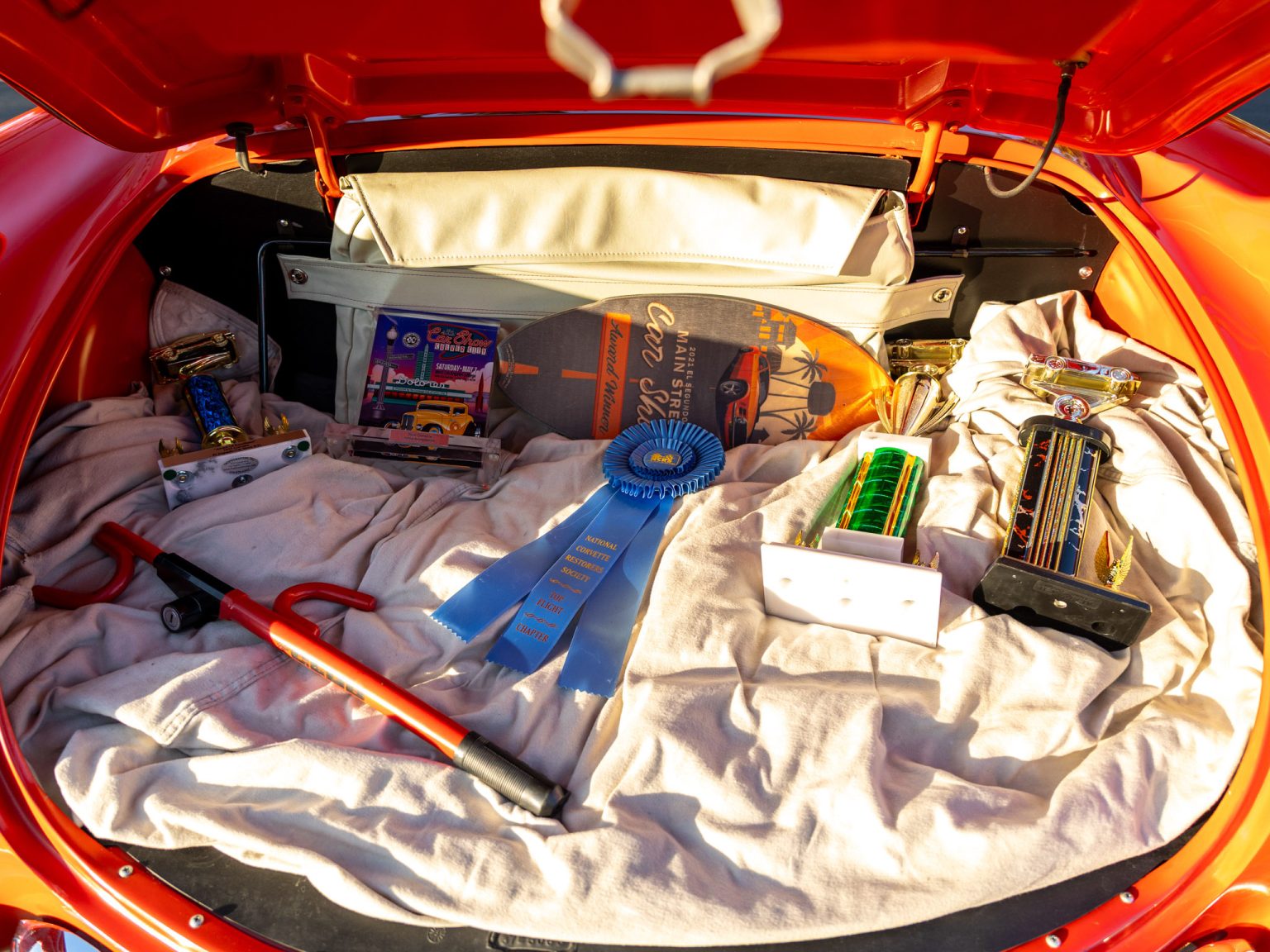 BaT 1955 Red Corvette 146