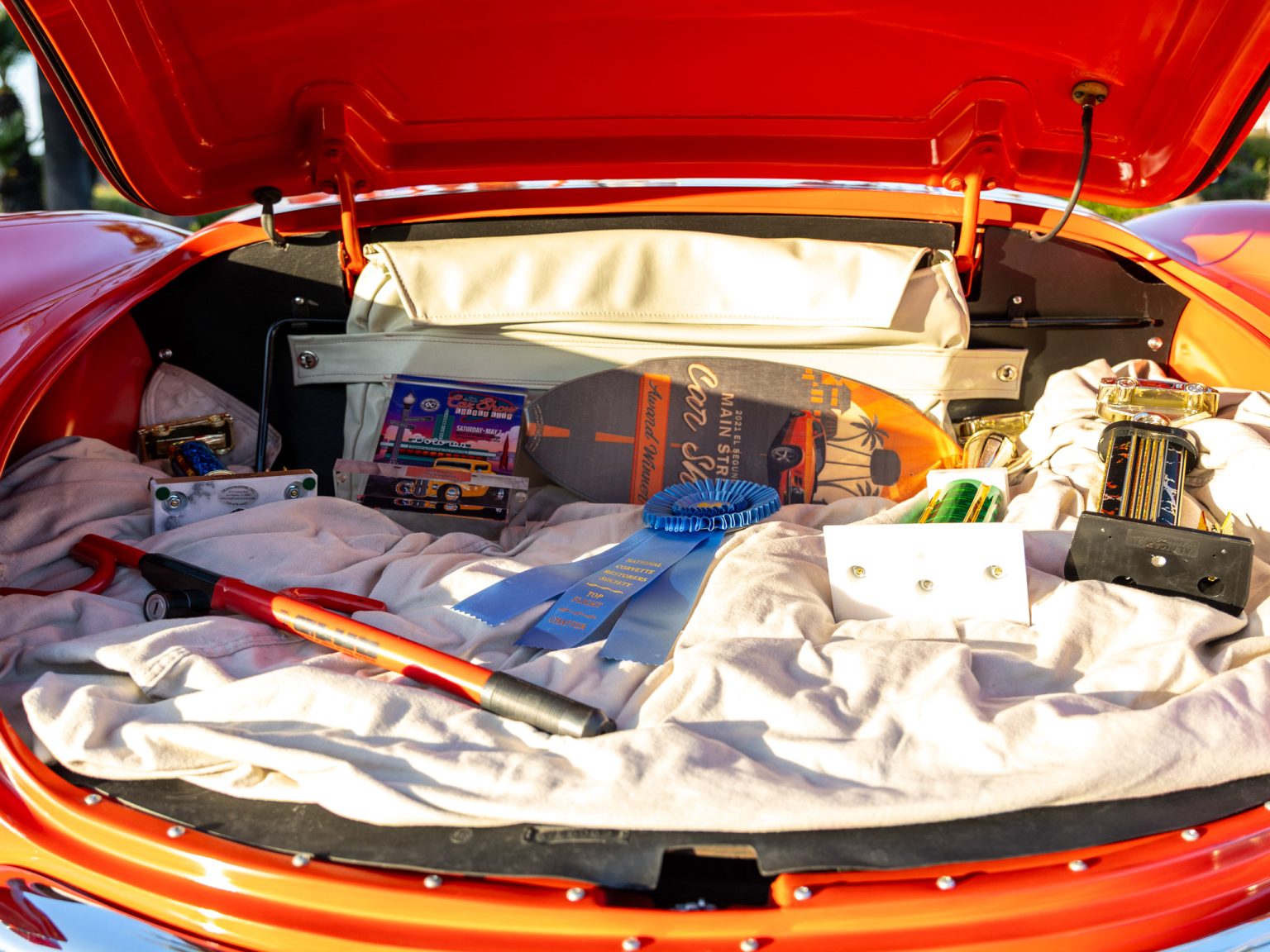 BaT 1955 Red Corvette 155