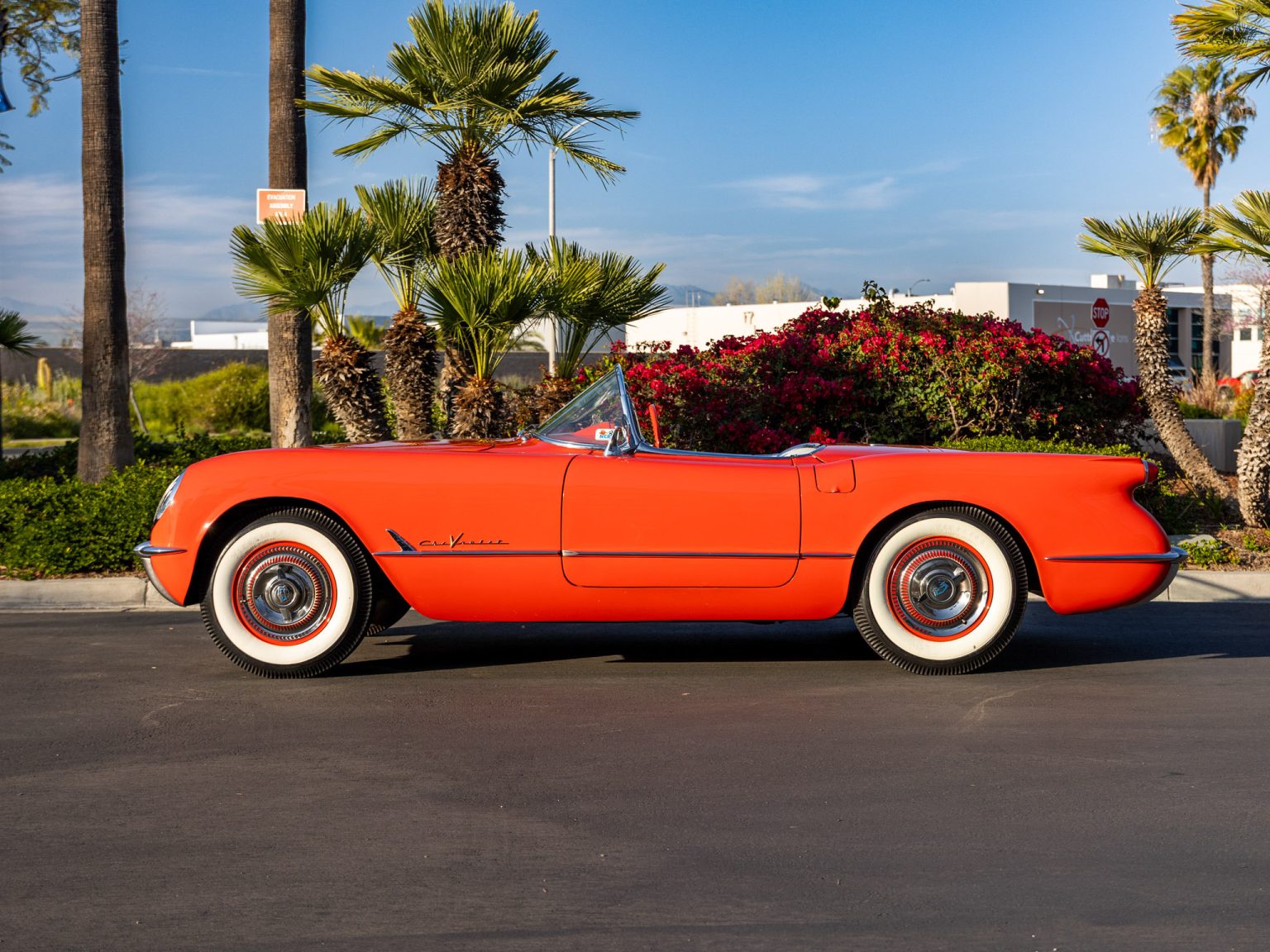 BaT 1955 Red Corvette 29