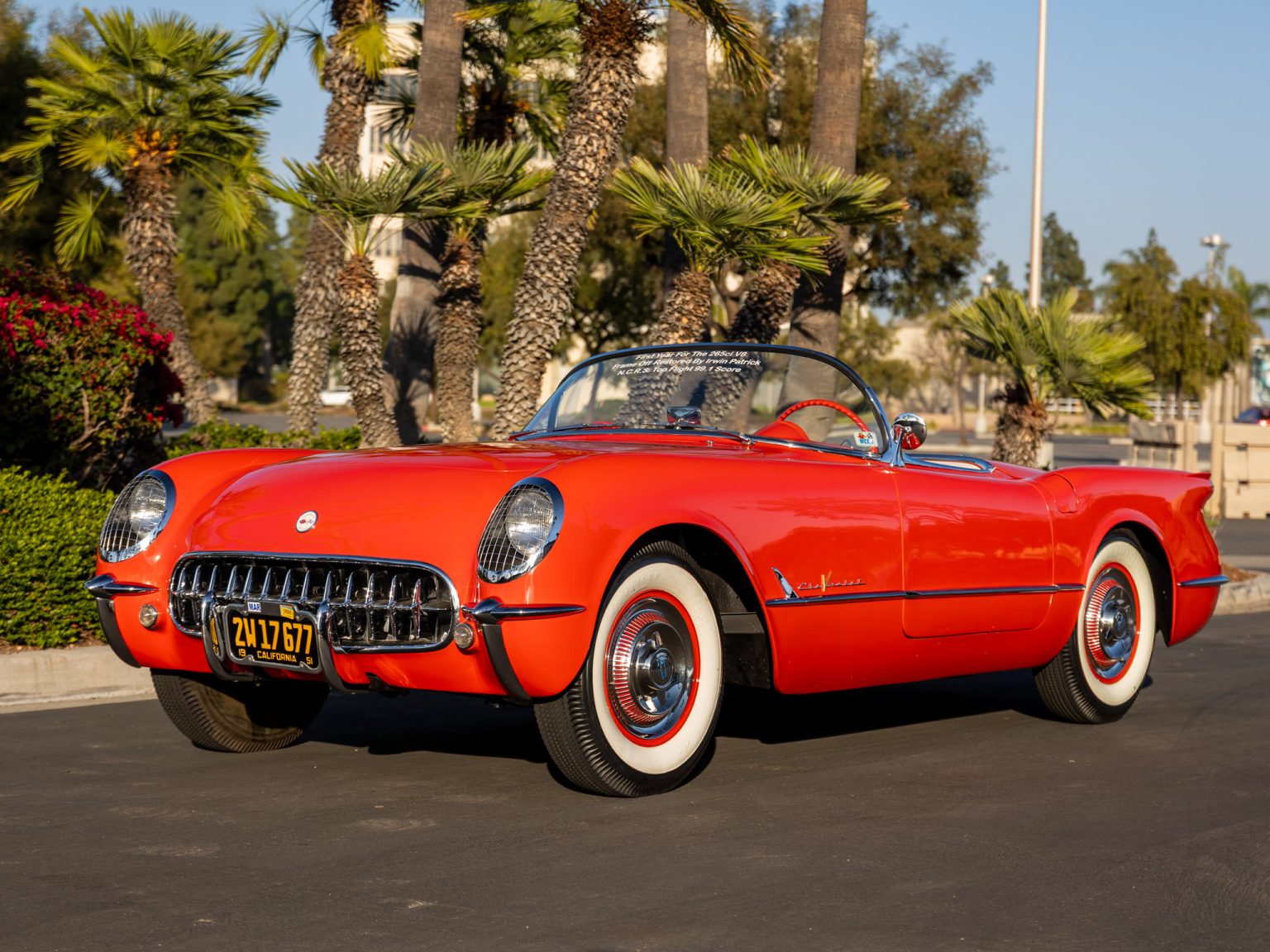 BaT 1955 Red Corvette 31