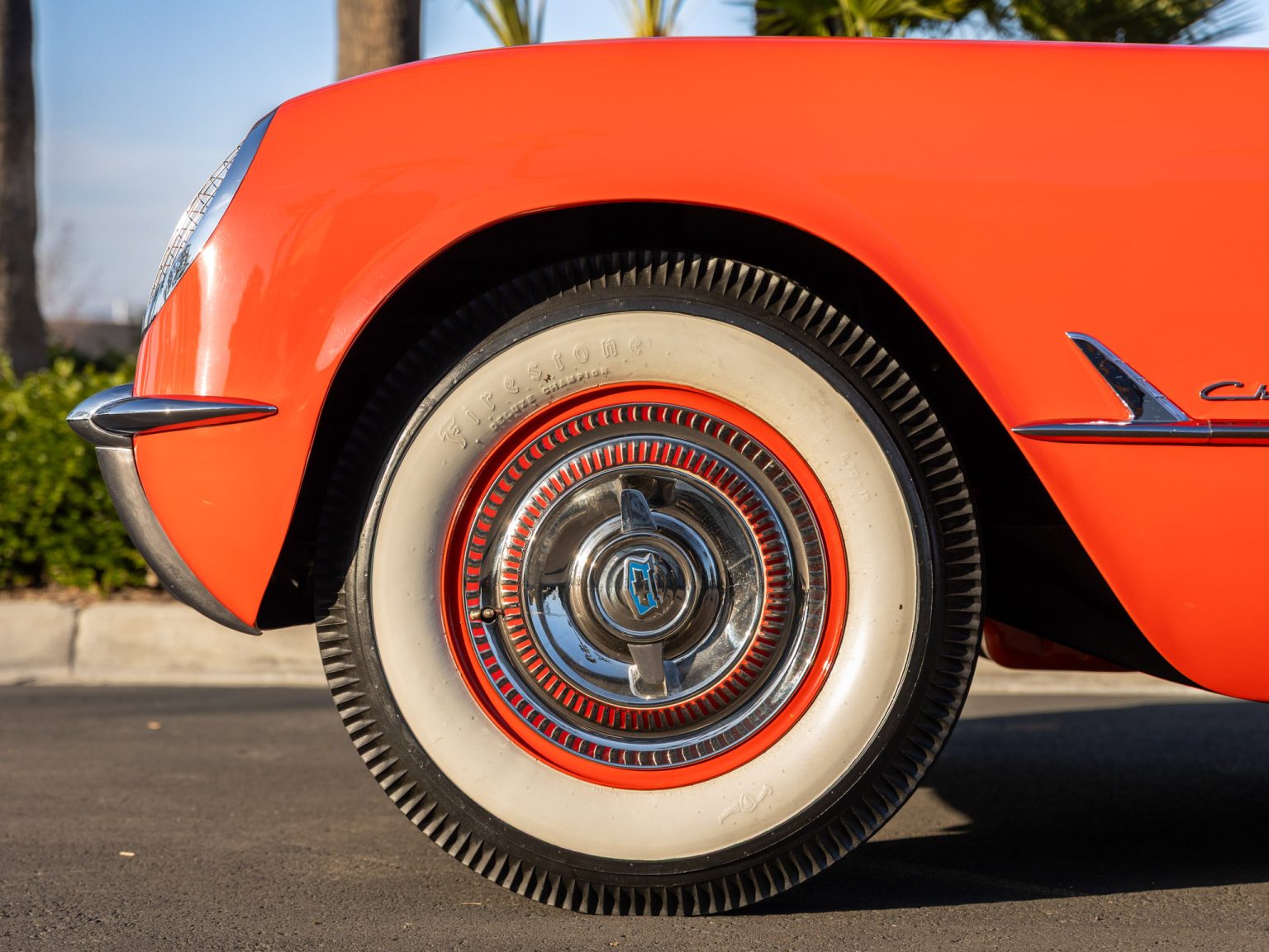 BaT 1955 Red Corvette 32
