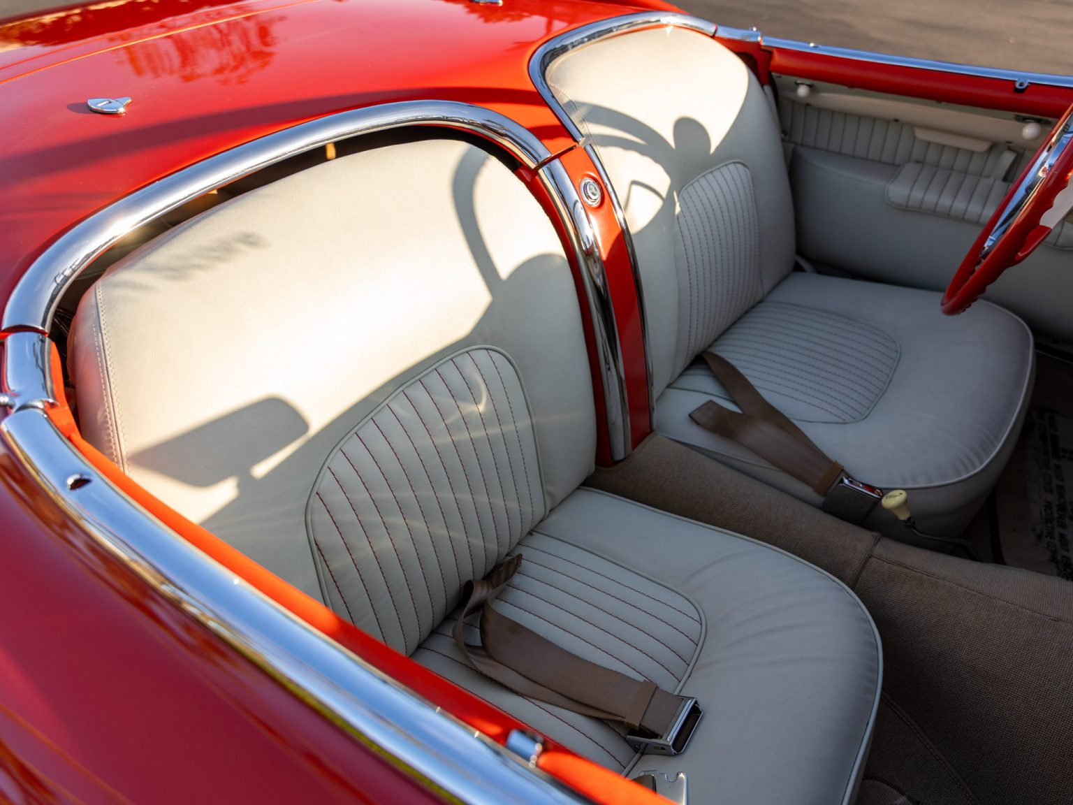 BaT 1955 Red Corvette 39