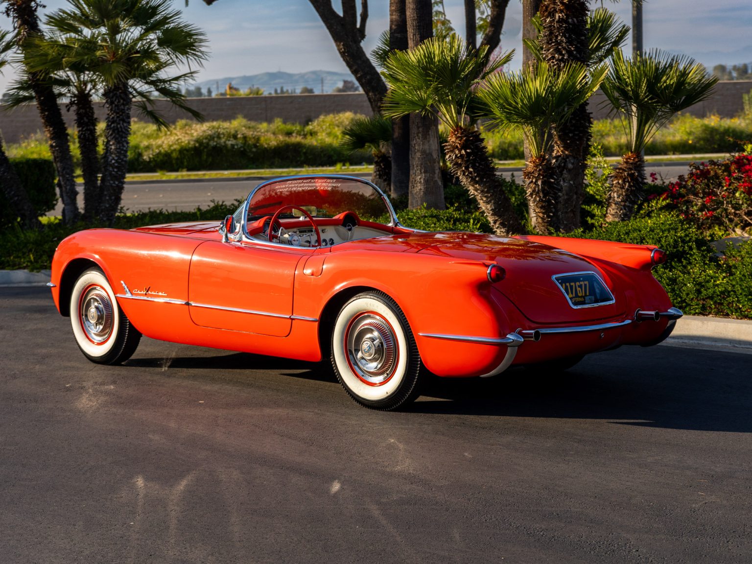 BaT 1955 Red Corvette 46