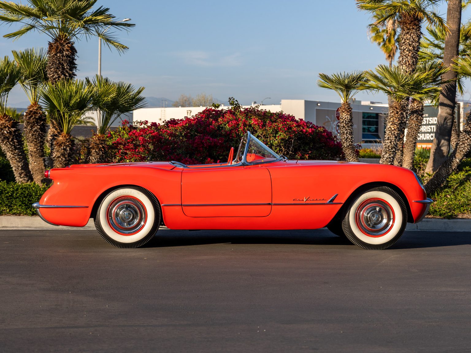 BaT 1955 Red Corvette 47