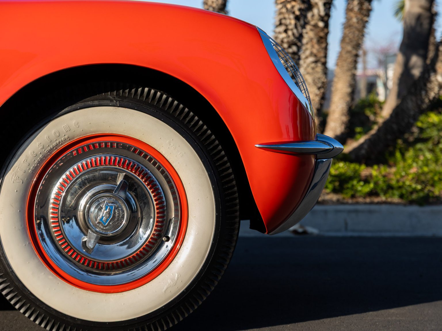 BaT 1955 Red Corvette 56