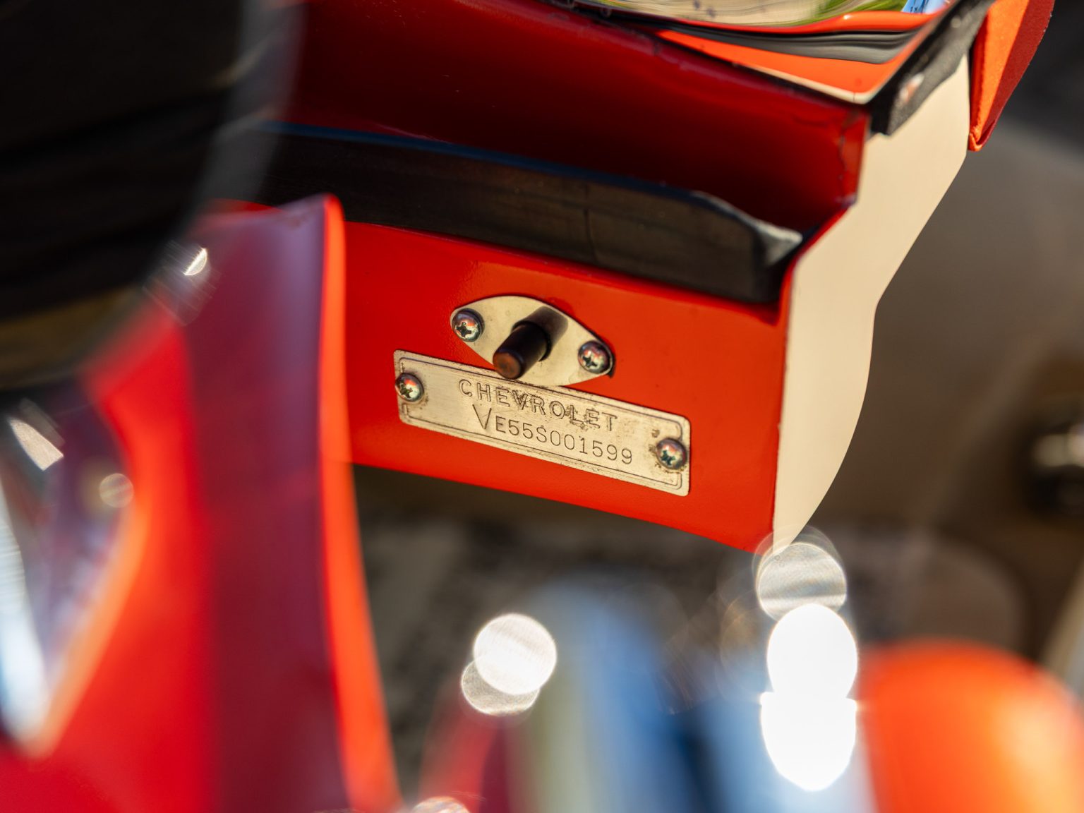 BaT 1955 Red Corvette 75