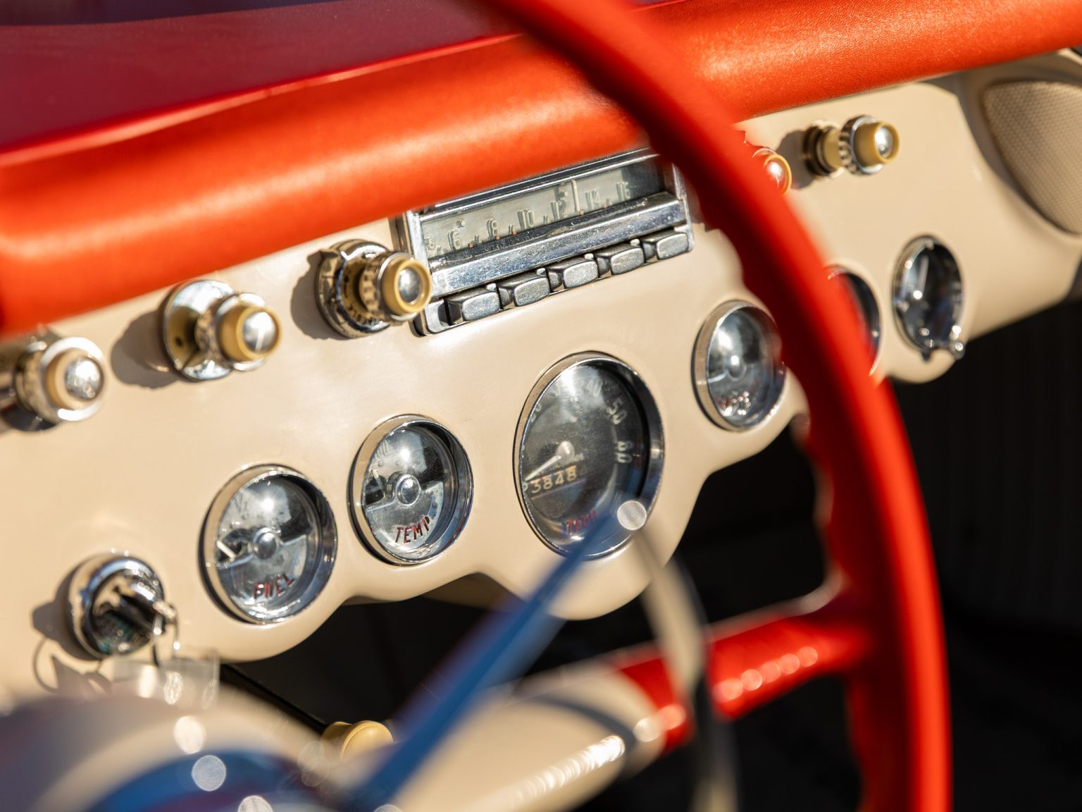 BaT 1955 Red Corvette 80