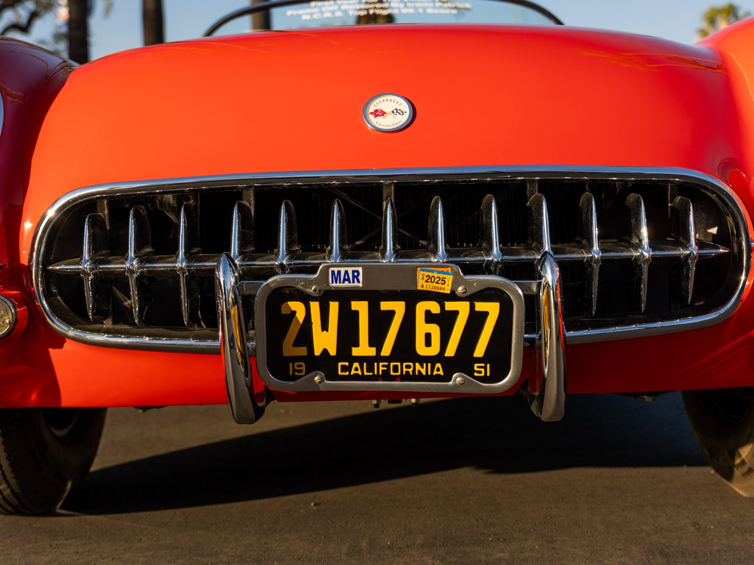 BaT 1955 Red Corvette 90