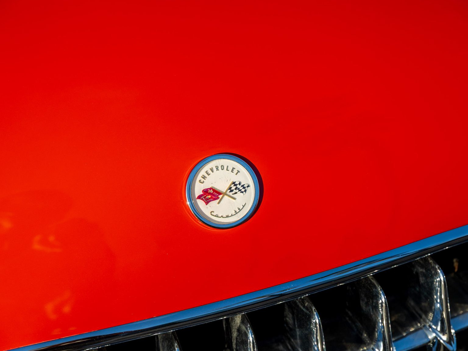 BaT 1955 Red Corvette 92