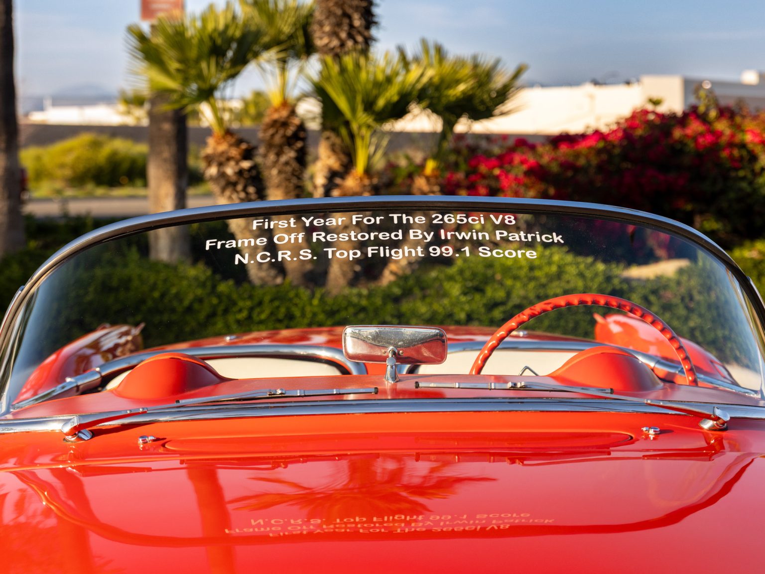 BaT 1955 Red Corvette 96