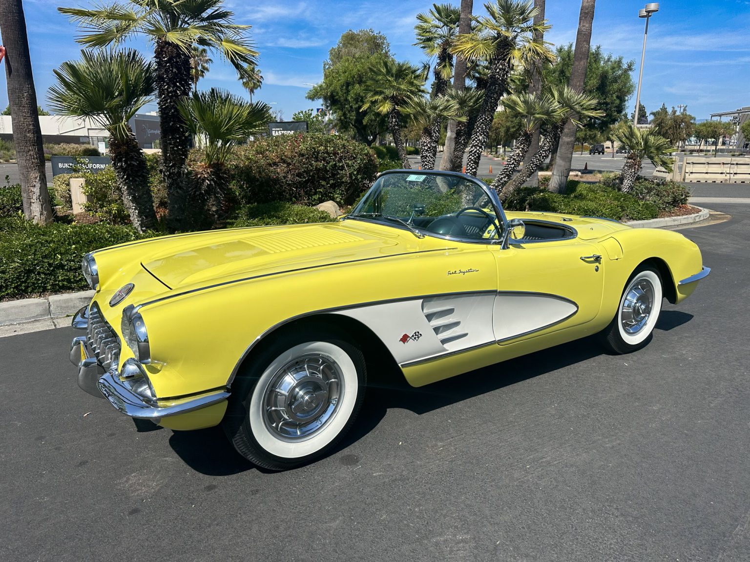 BaT 1958 Panama Yellow Corvette 6091