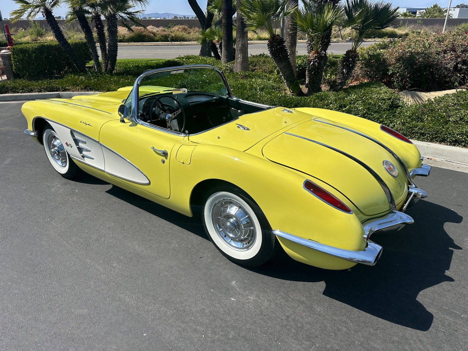 BaT 1958 Panama Yellow Corvette 6095