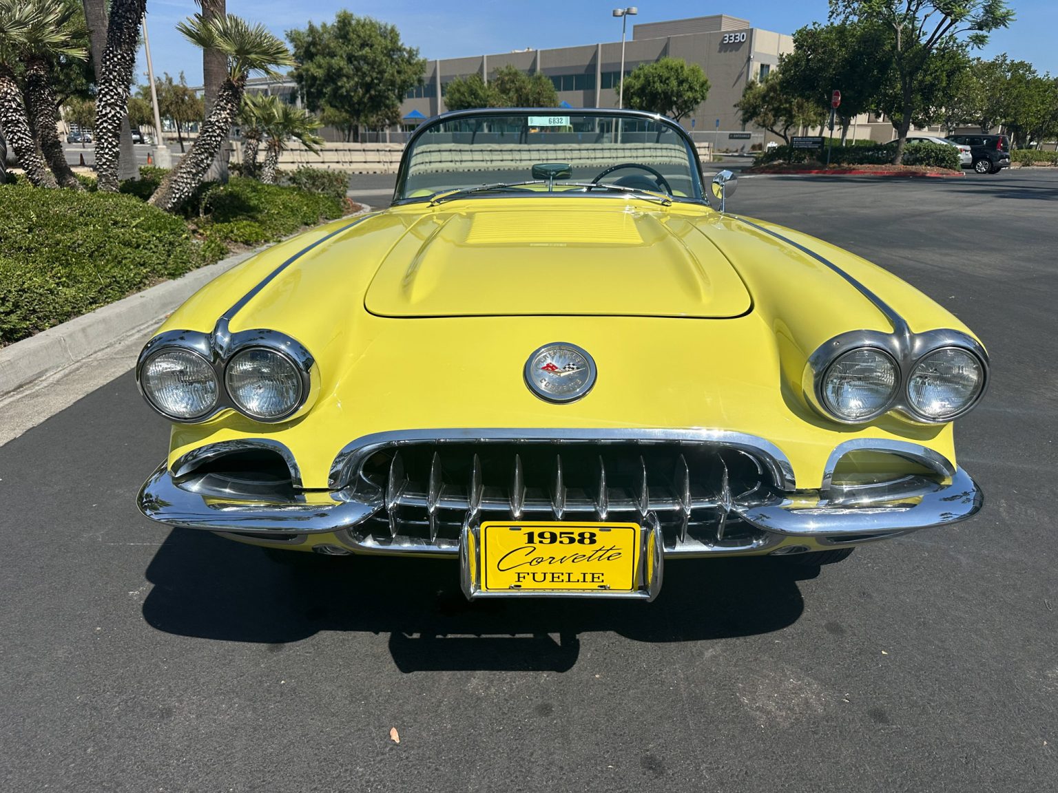 BaT 1958 Panama Yellow Corvette 6096
