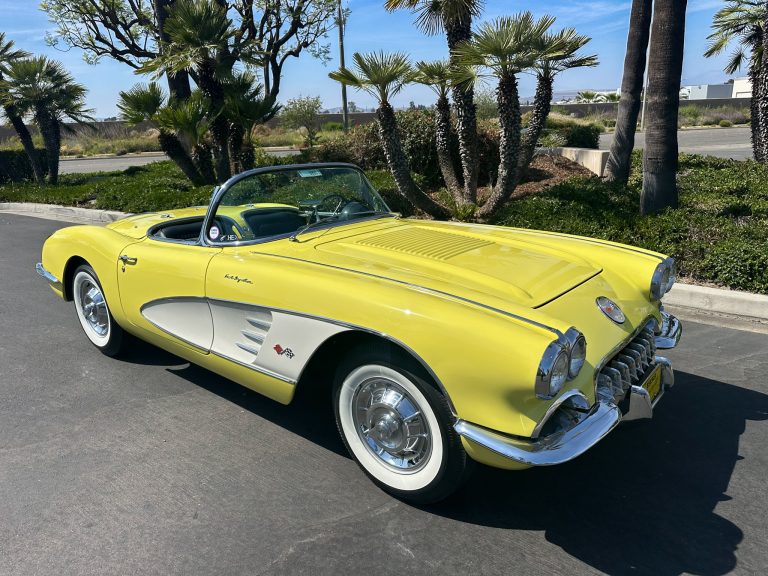 1958 Panama Yellow Corvette Fuel Injected Convertible