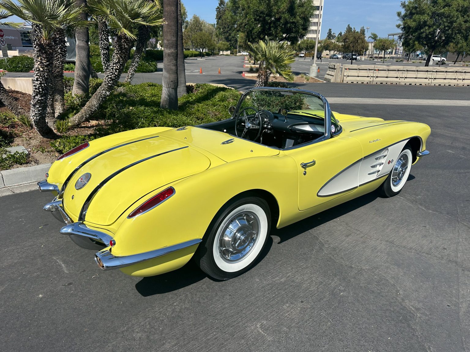 BaT 1958 Panama Yellow Corvette 6101