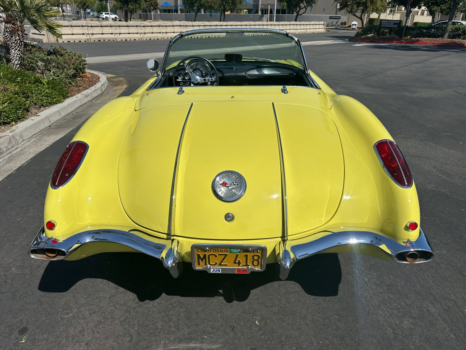 BaT 1958 Panama Yellow Corvette 6102