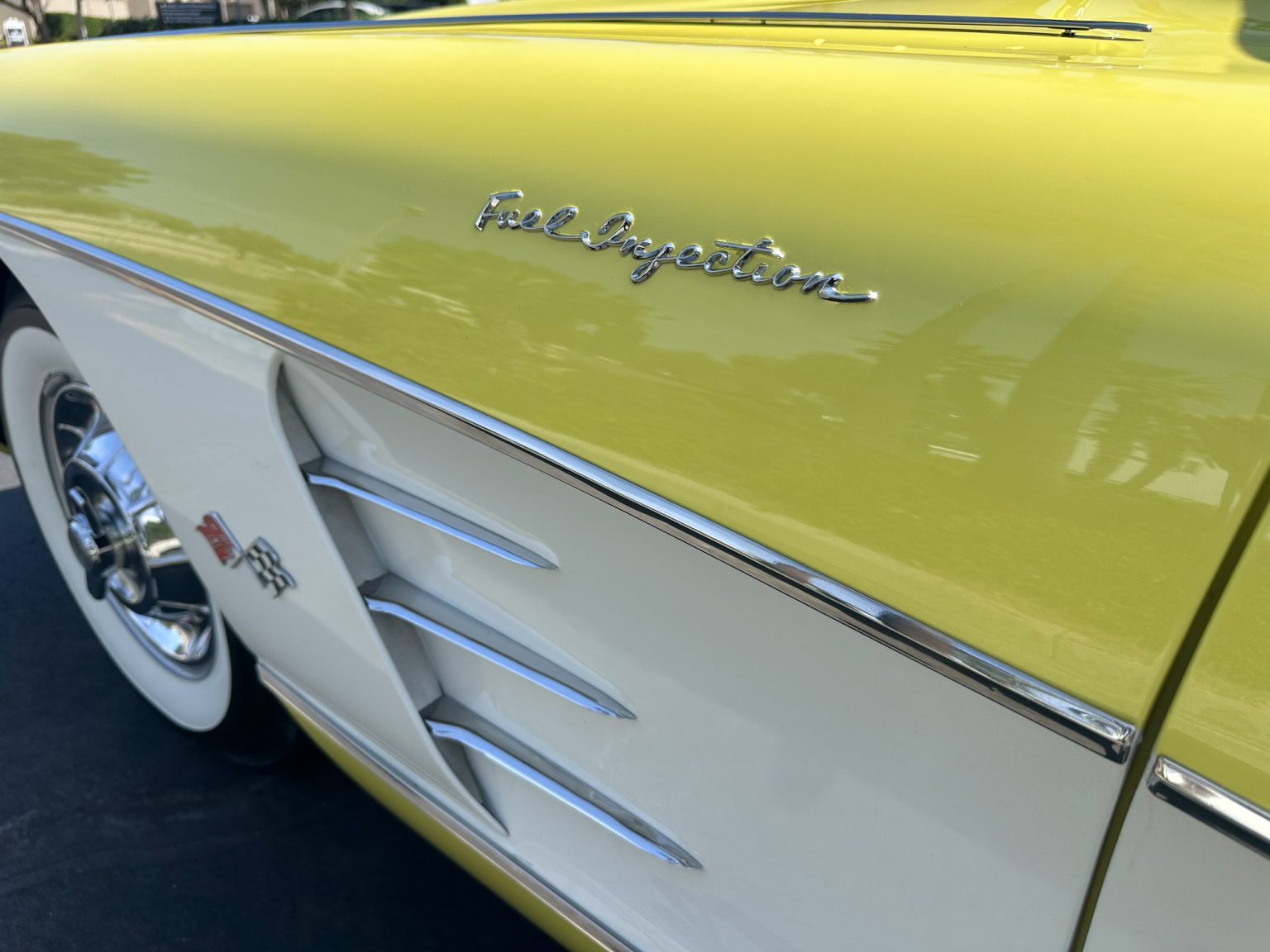 BaT 1958 Panama Yellow Corvette 6107