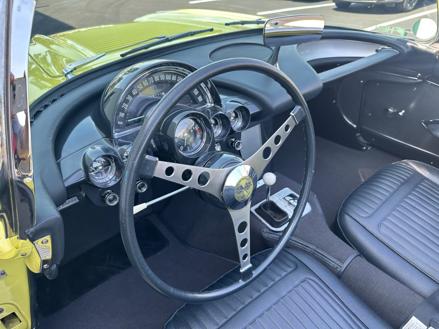 BaT 1958 Panama Yellow Corvette 6116