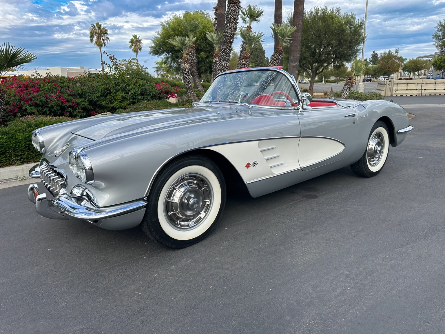 BaT 1960 Silver Corvette Convertible 8838