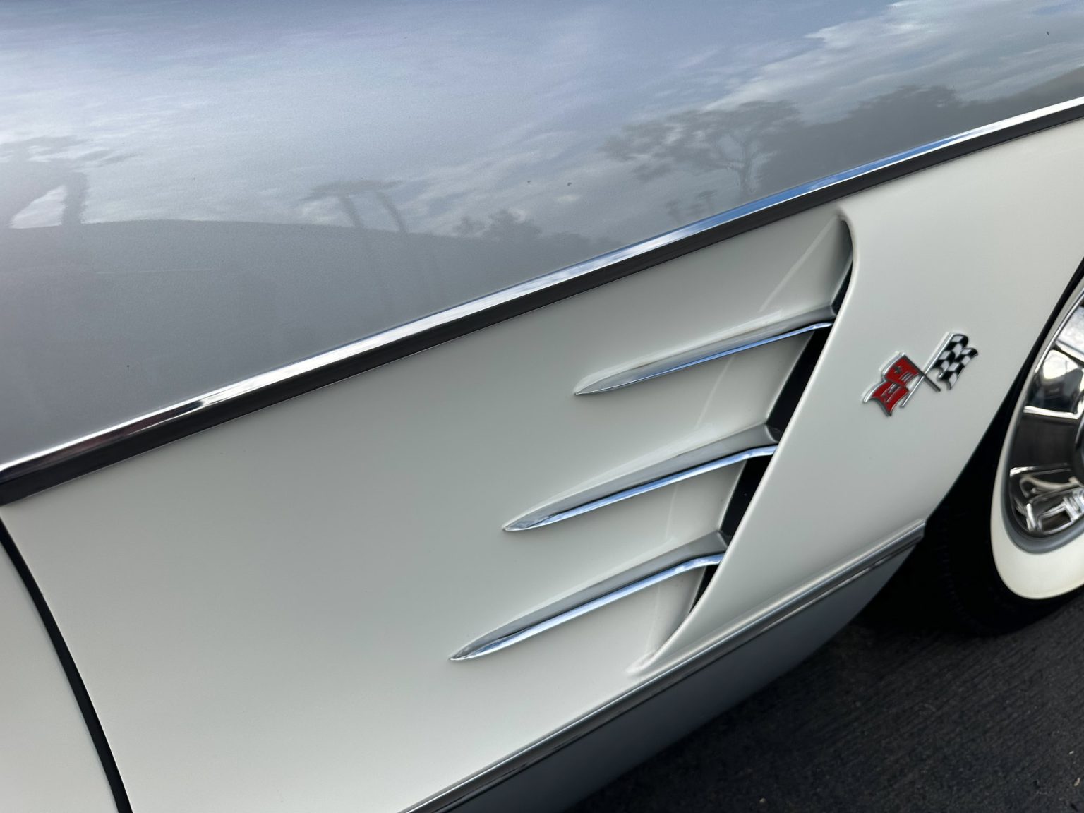 BaT 1960 Silver Corvette Convertible 8856