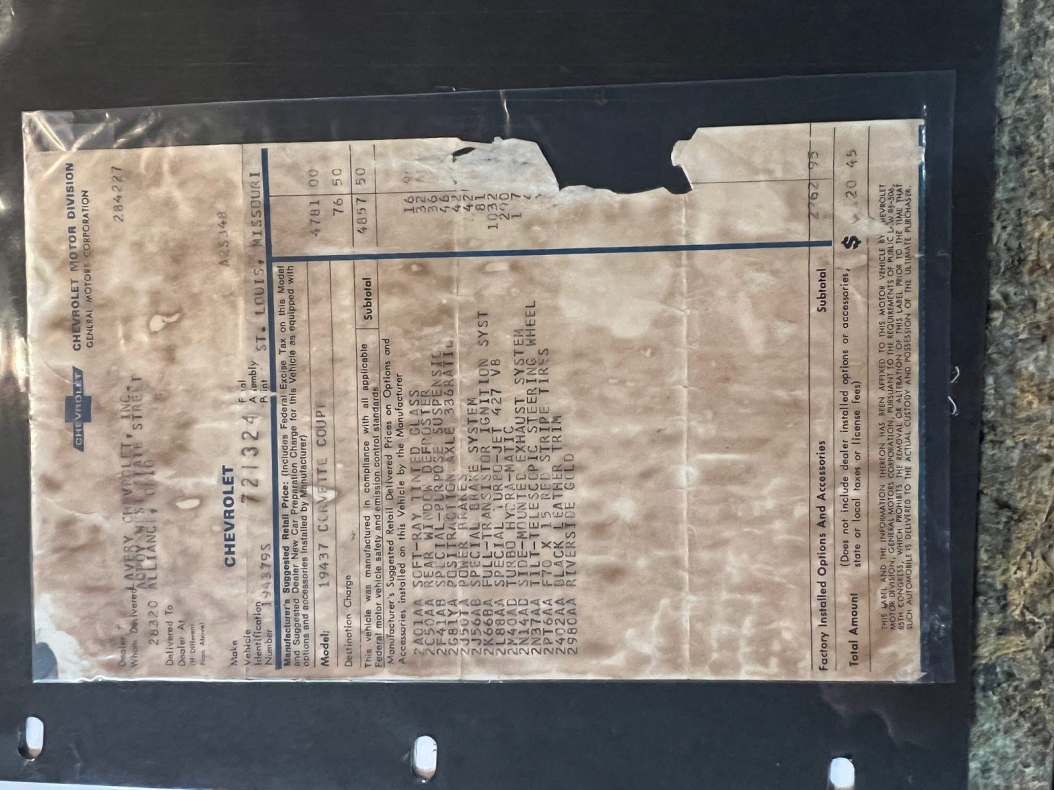 BaT 1969 Glod L88 Corvette