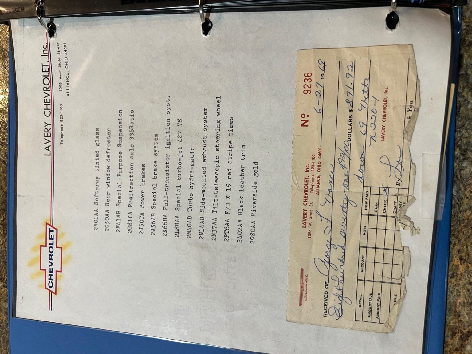 BaT 1969 Glod L88 Corvette 6