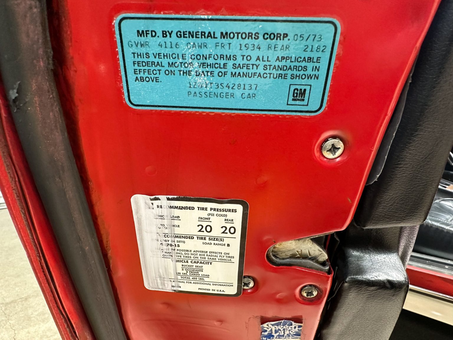 BaT 1973 Red Corvette Convertible 7401