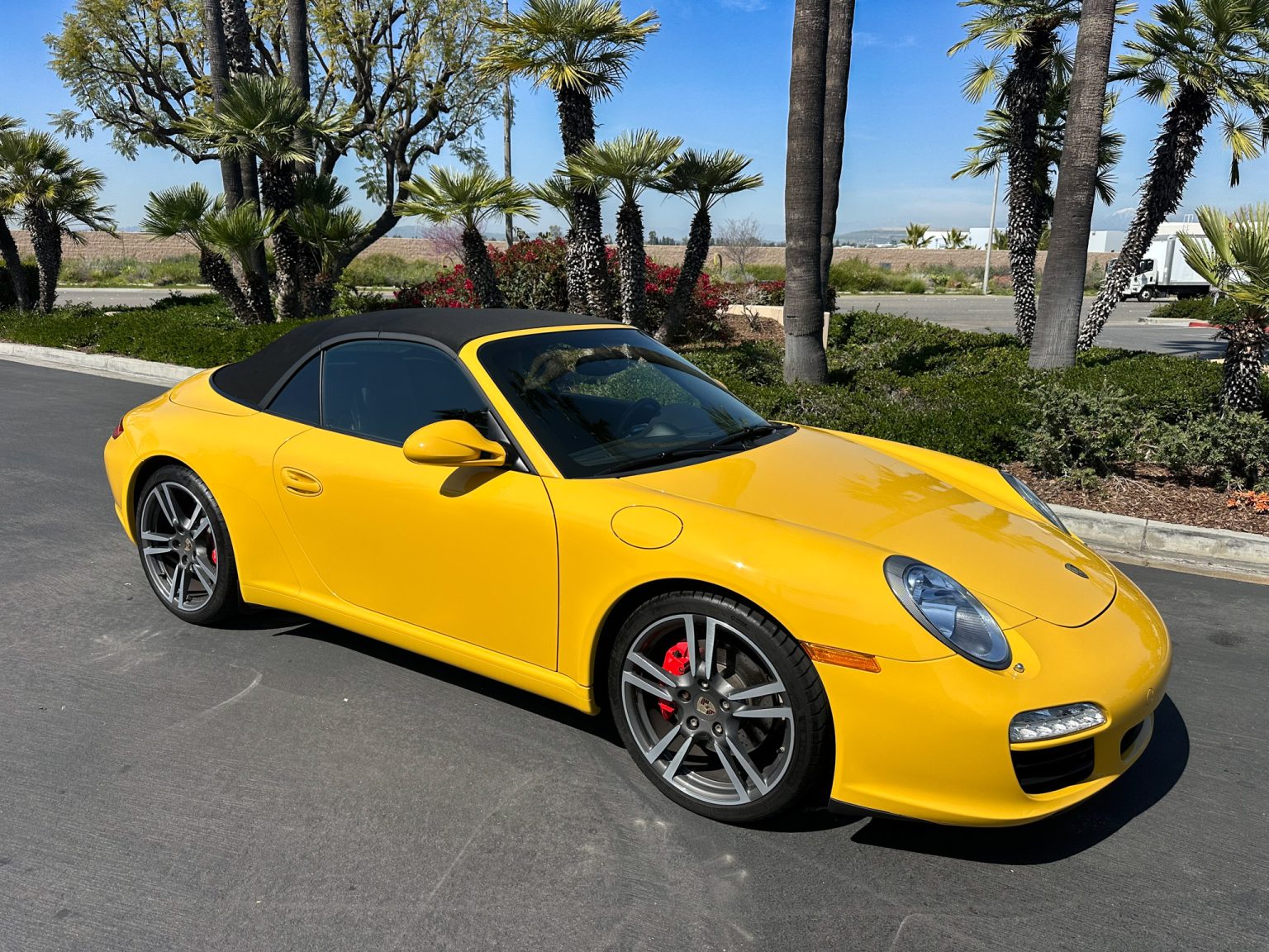 BaT 2011 Yellow Porsche 911 Cab 4129