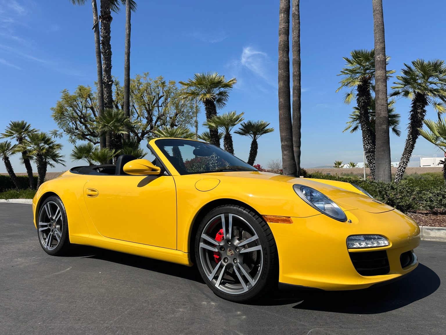 BaT 2011 Yellow Porsche 911 Cab 4133