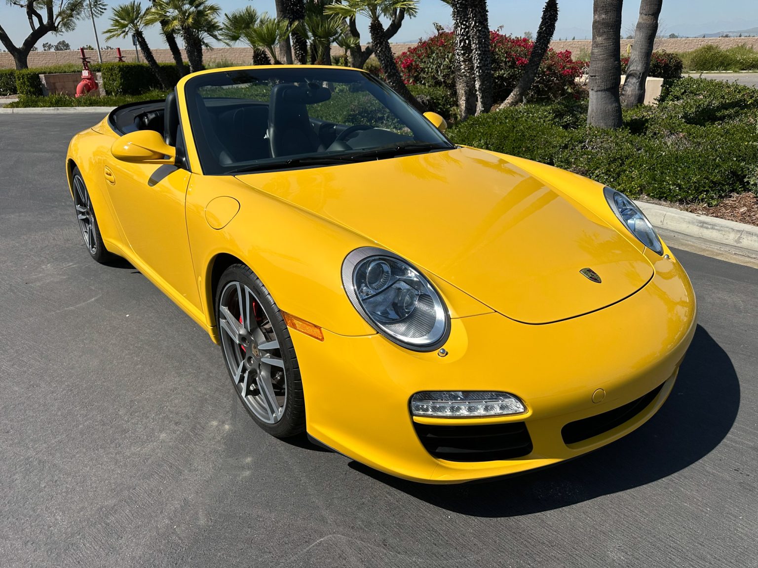 BaT 2011 Yellow Porsche 911 Cab 4134