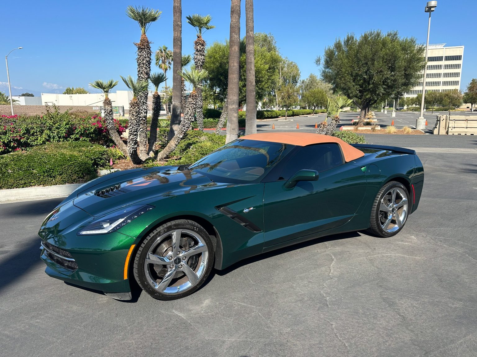 BaT 2014 Lime Rock Green Premier Edition Corvette Convertible 8346