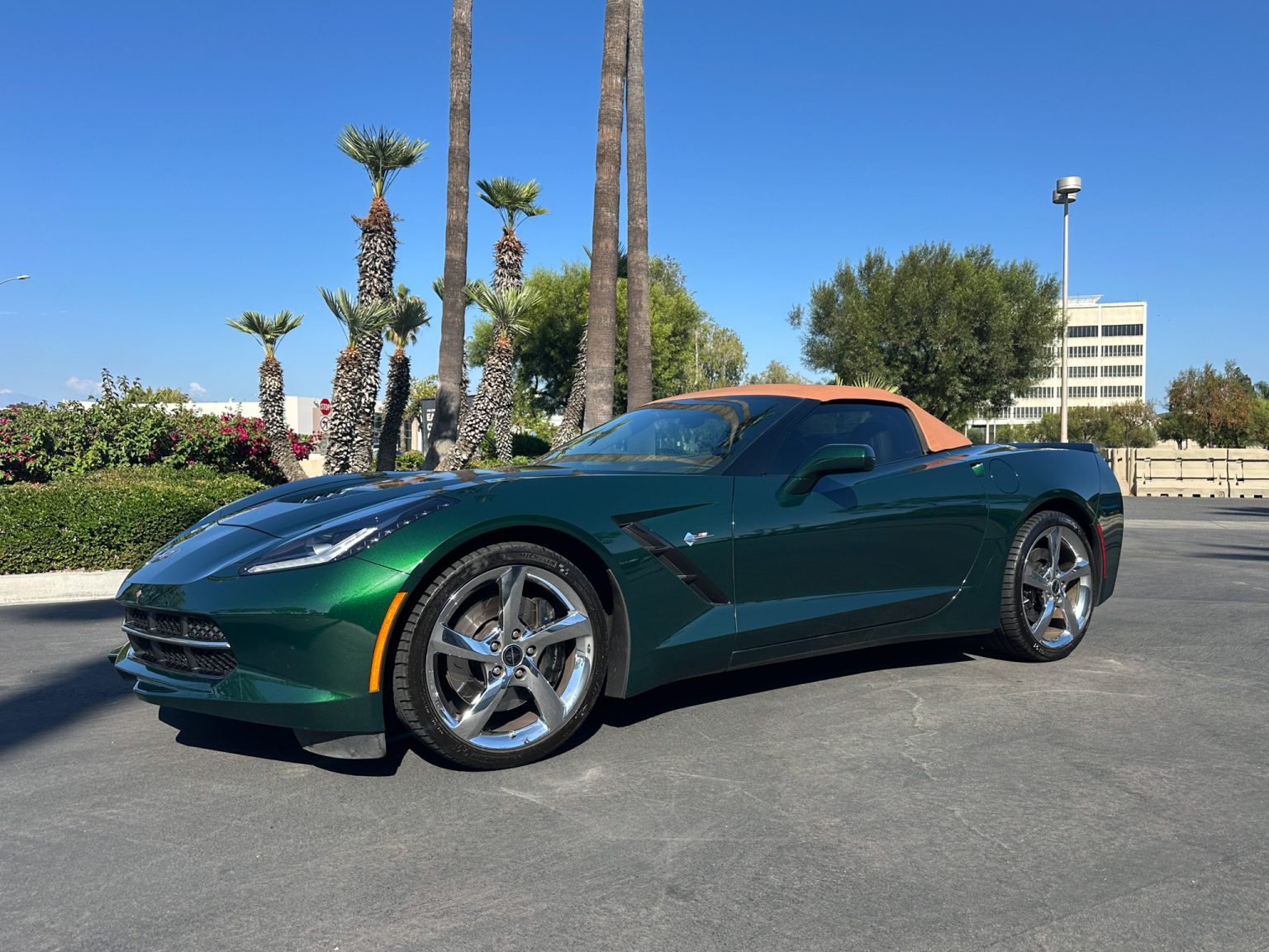 BaT 2014 Lime Rock Green Premier Edition Corvette Convertible 8347