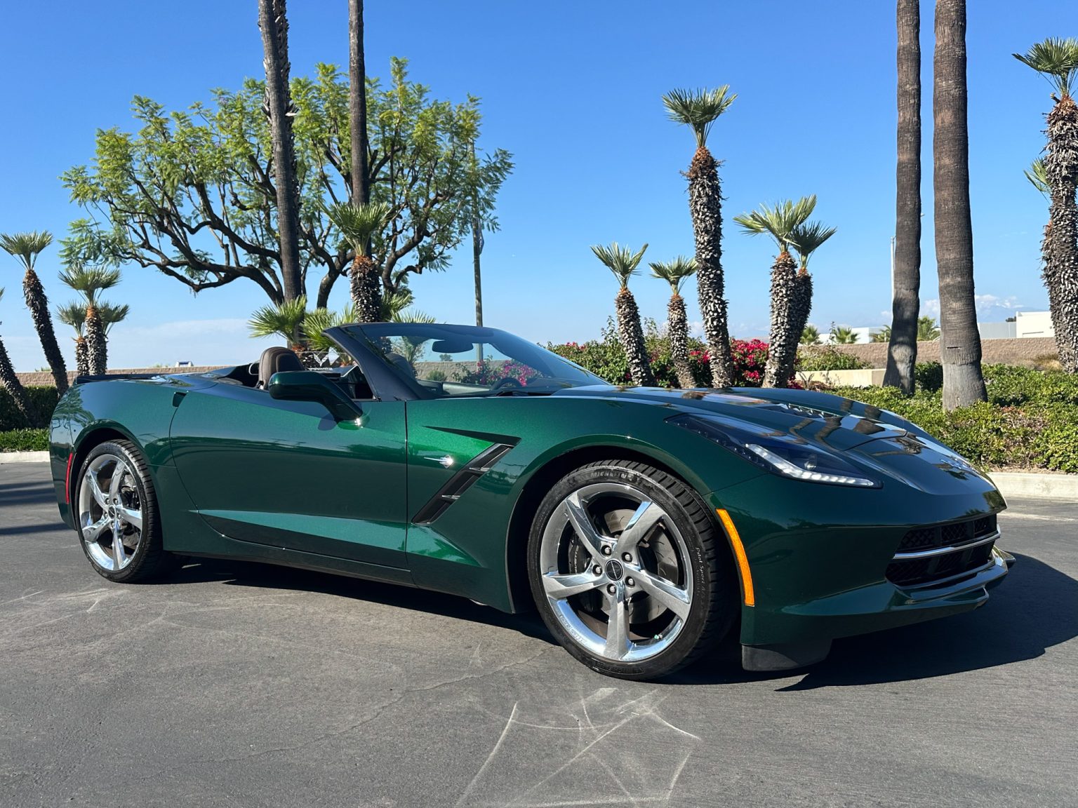 BaT 2014 Lime Rock Green Premier Edition Corvette Convertible 8356