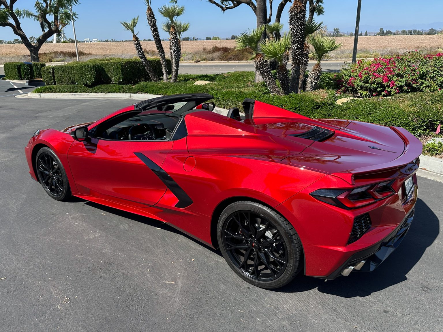BaT 2023 Red C8 Corvette Convertible 8477