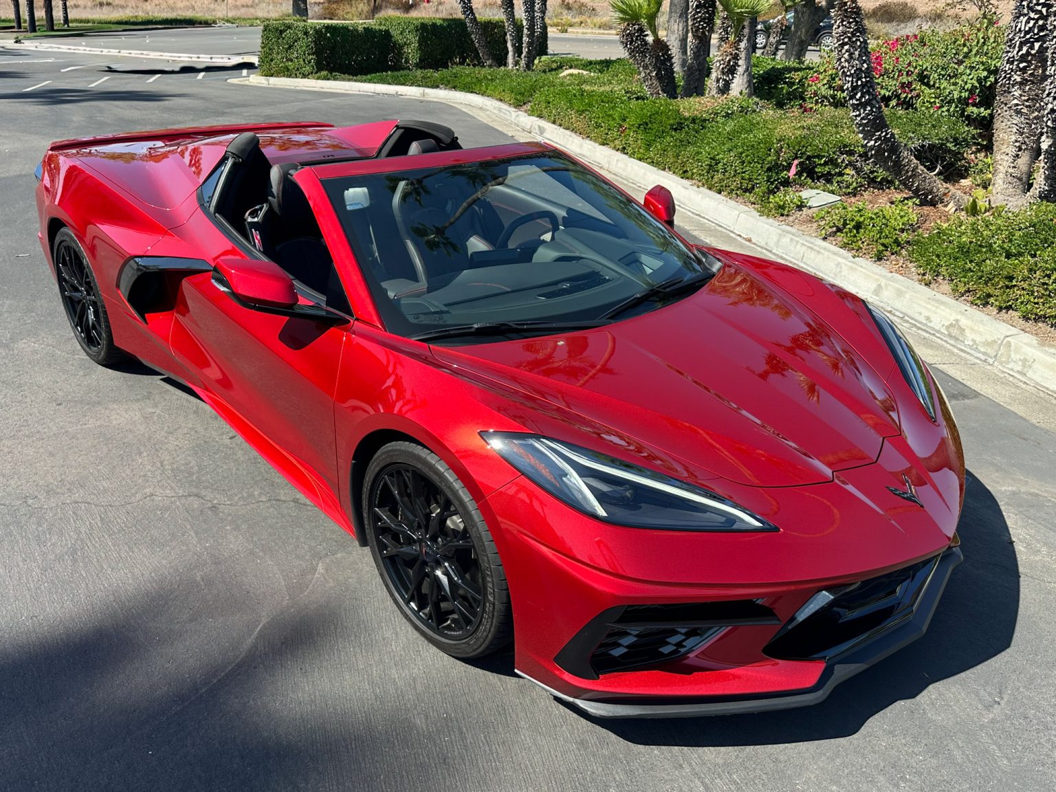 BaT 2023 Red C8 Corvette Convertible 8480