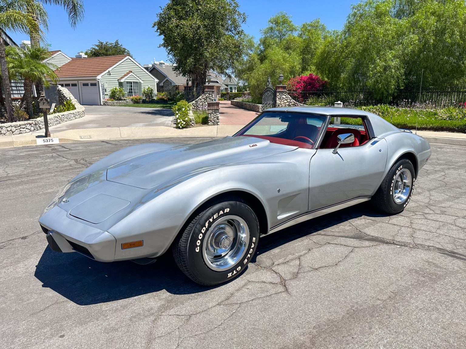 BaT 1977 Silver Corvette Coupe 5620