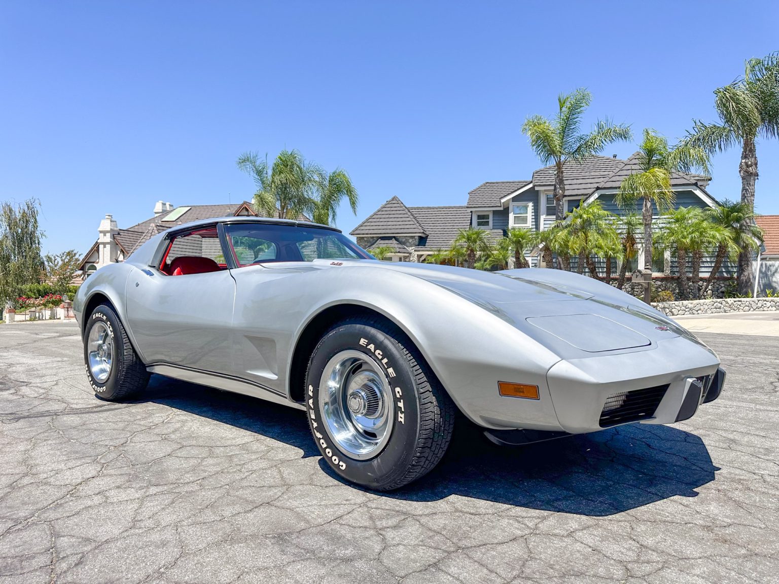 BaT 1977 Silver Corvette Coupe 5638