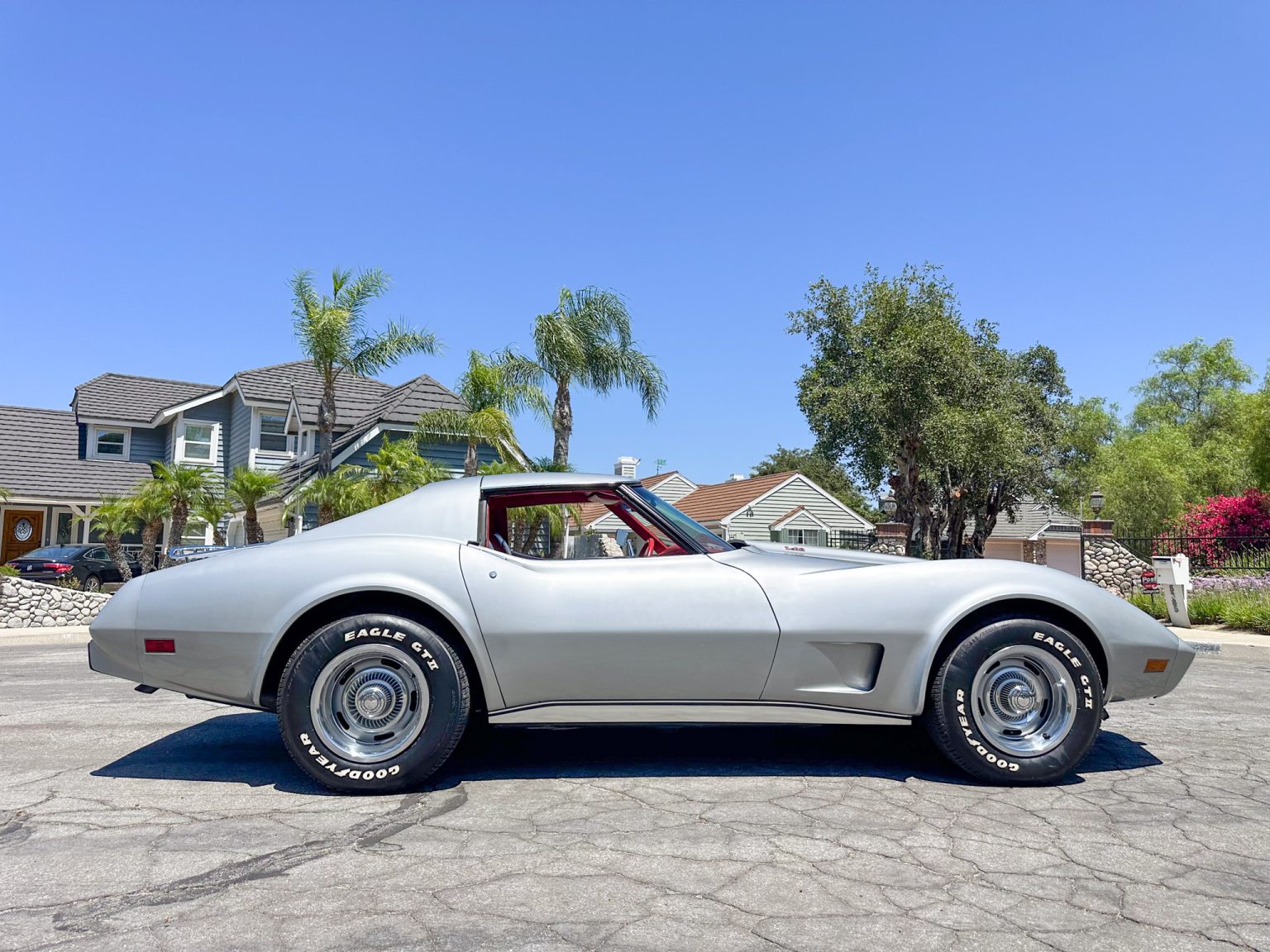 BaT 1977 Silver Corvette Coupe 5642
