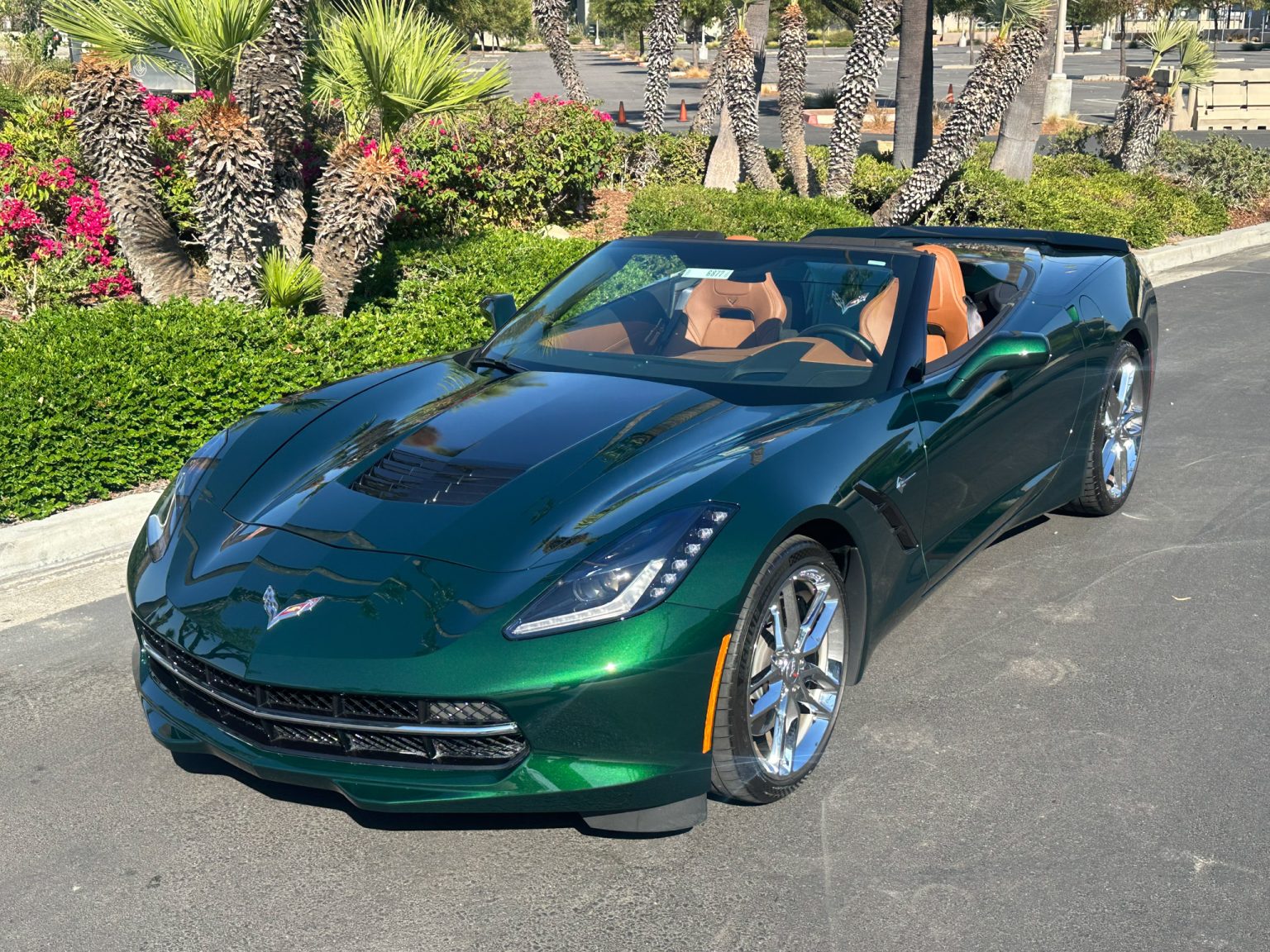 BaT 2014 Lime Rock Green Corvette Convertible 8029