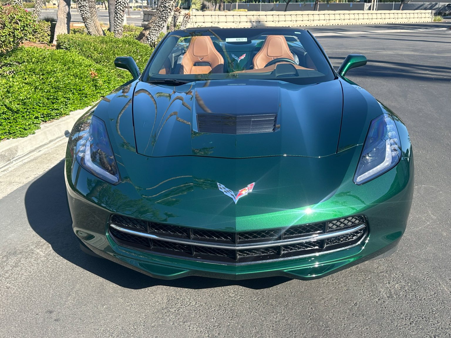 BaT 2014 Lime Rock Green Corvette Convertible 8030