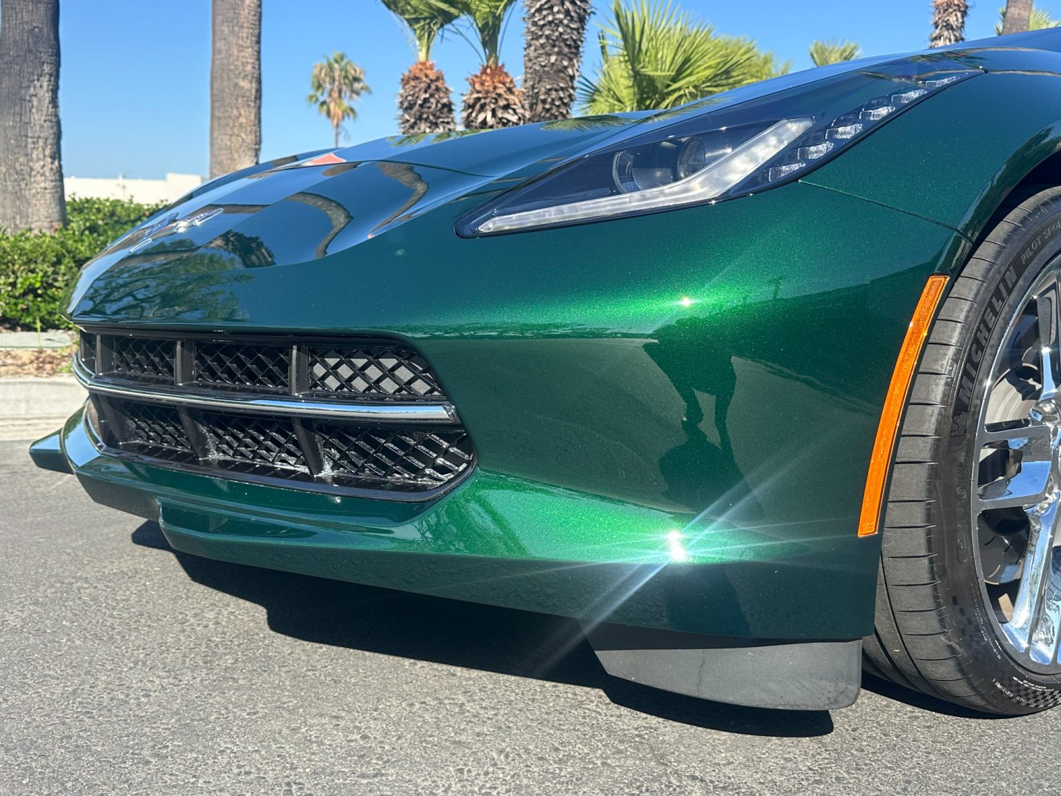 BaT 2014 Lime Rock Green Corvette Convertible 8031