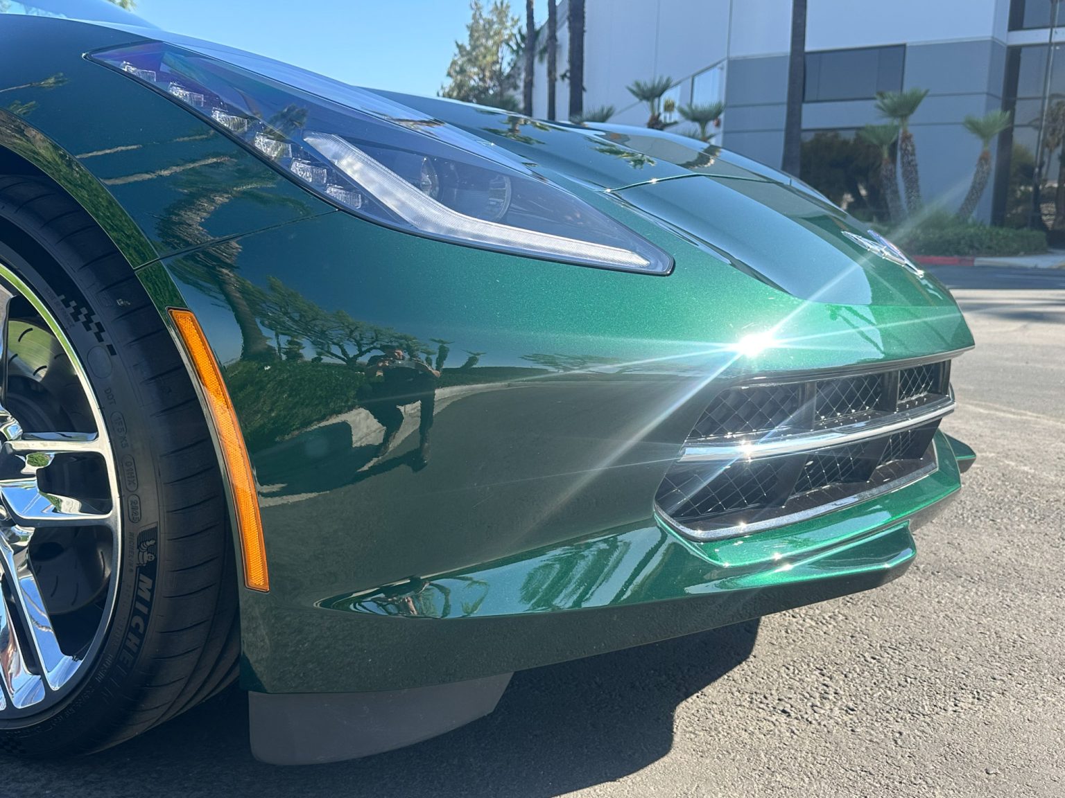 BaT 2014 Lime Rock Green Corvette Convertible 8032