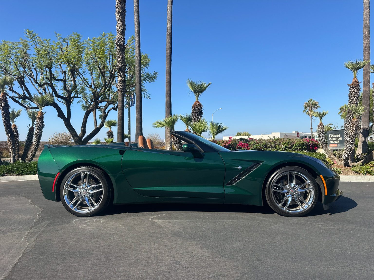 BaT 2014 Lime Rock Green Corvette Convertible 8036