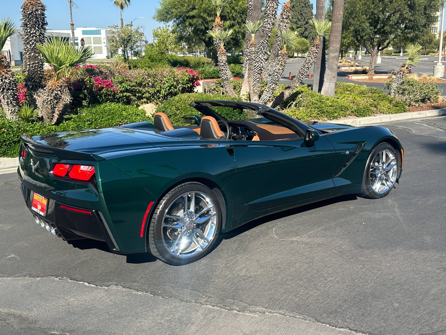 BaT 2014 Lime Rock Green Corvette Convertible 8037